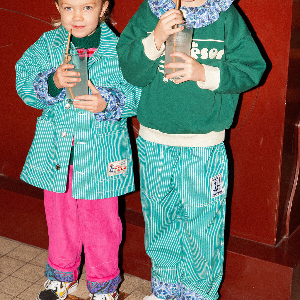 Pantalon en velours côtelé fantaisie 100 % coton avec ourlet ajustable et coupe évolutive pour enfants de 1 à 9 ans