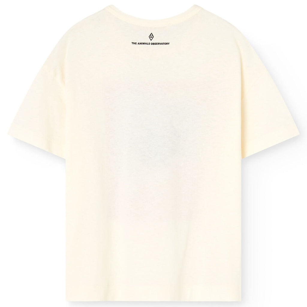 T-shirt décontracté en coton biologique blanc uni à col rond et manches courtes pour enfants en bas âge