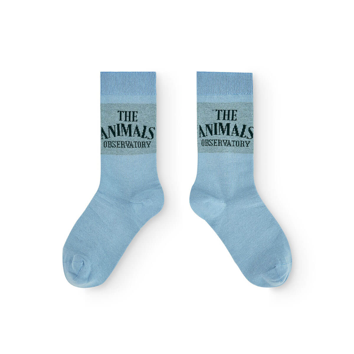 Chaussettes décontractées en coton uni bleu poussiéreux pour enfants avec revers côtelés pour tout-petits