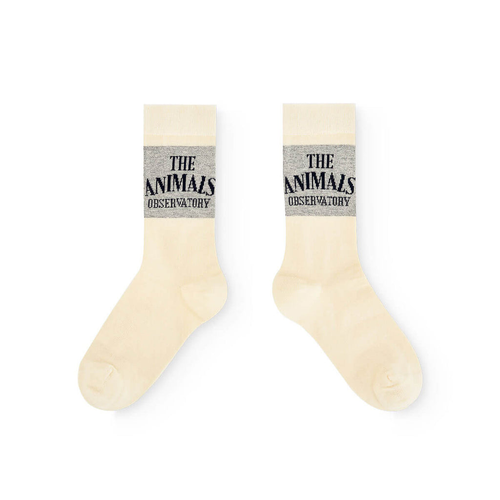 Chaussettes en Coton Blanc Cassé Unies et Décontractées pour Enfants avec Bord-Côte pour Tout-Petits