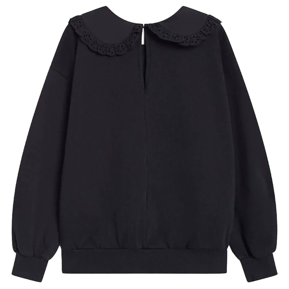 Sweat-shirt ras du cou décontracté en coton uni forgé avec coupe décontractée pour enfants de 2 à 14 ans