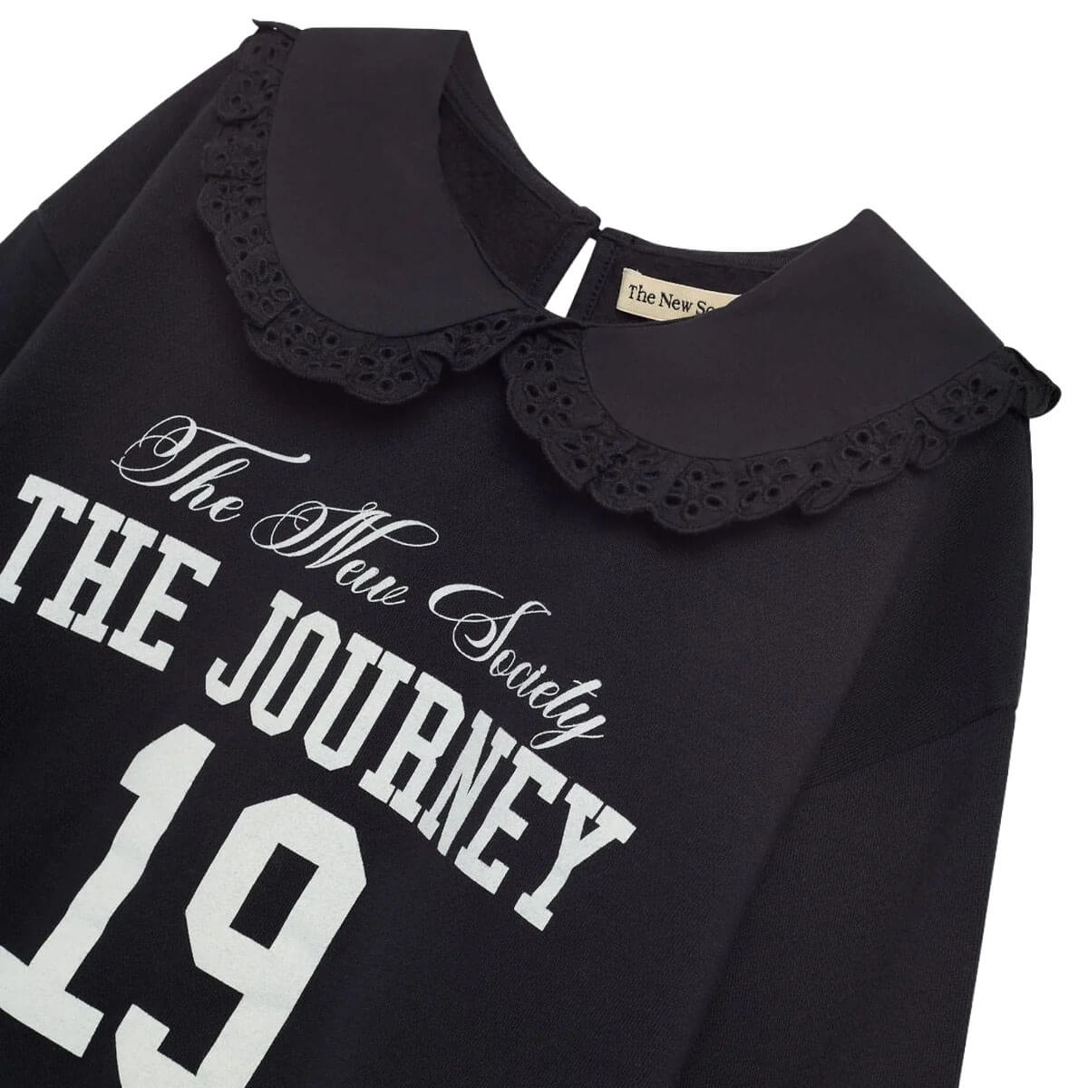 Sweat-shirt ras du cou décontracté en coton uni forgé avec coupe décontractée pour enfants de 2 à 14 ans