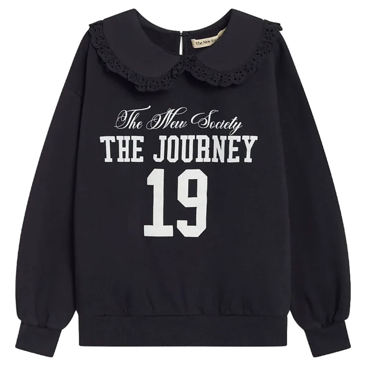 Sweat-shirt ras du cou décontracté en coton uni forgé avec coupe décontractée pour enfants de 2 à 14 ans