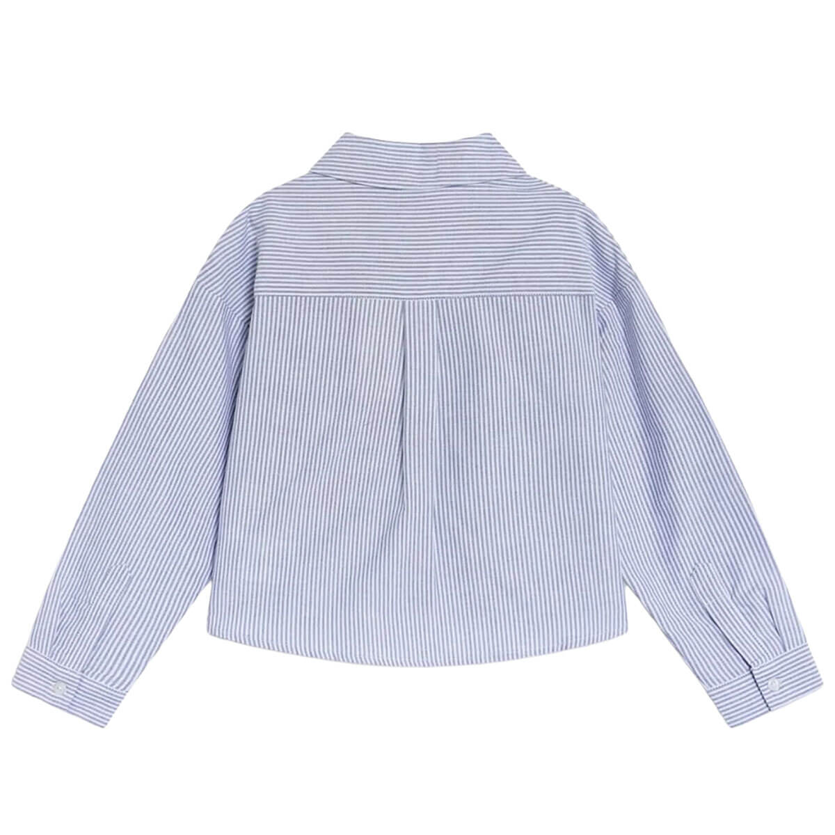Chemise tissée classique à rayures en coton avec coupe décontractée et boutonnage sur le devant pour enfants de 2 à 14 ans