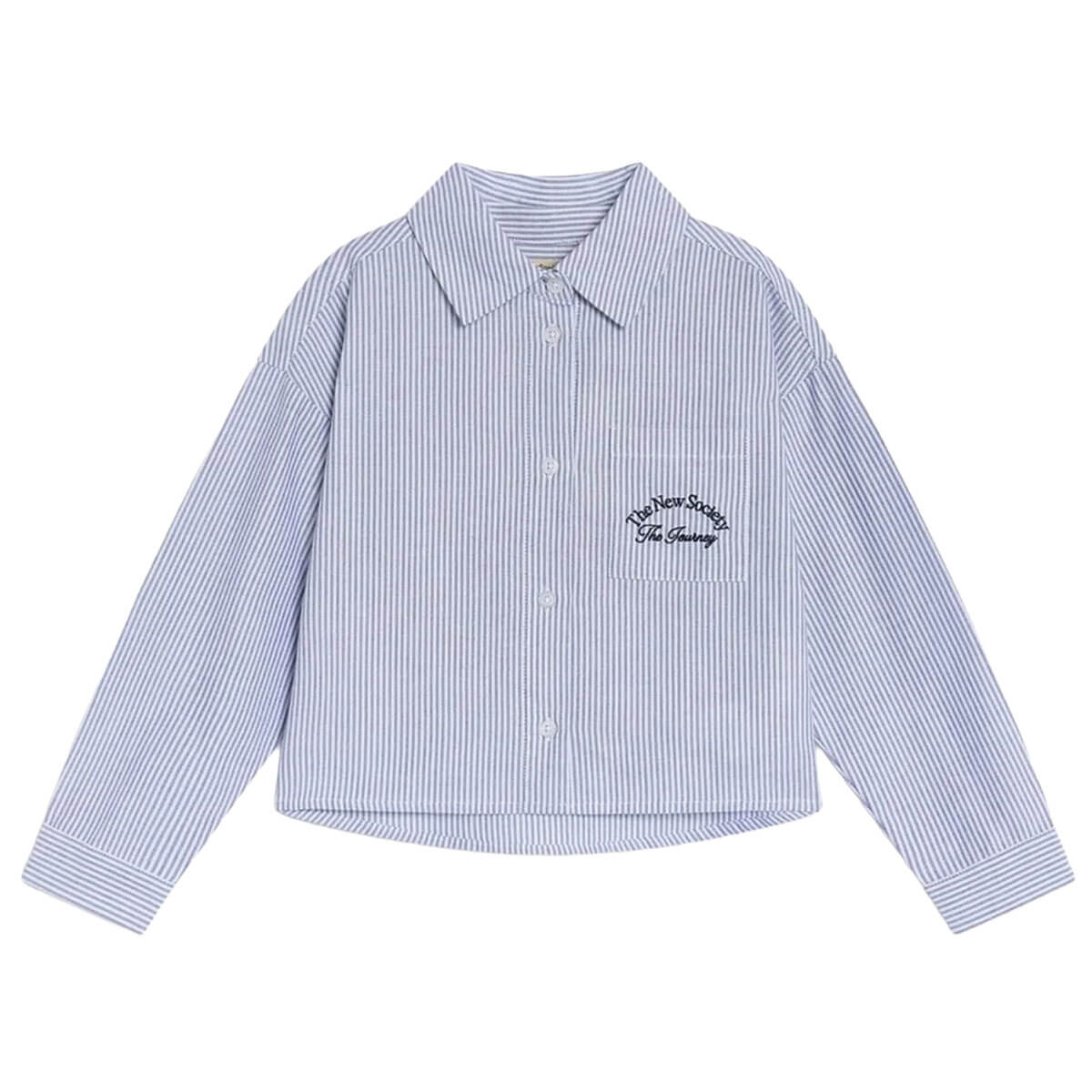 Chemise tissée classique à rayures en coton avec coupe décontractée et boutonnage sur le devant pour enfants de 2 à 14 ans