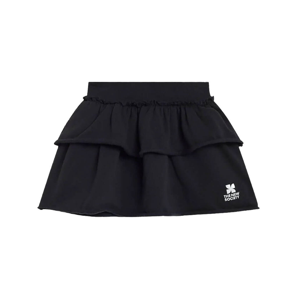 Mini-jupe sportive en coton avec logo en fer forgé et taille élastique pour enfants de 2 à 13 ans