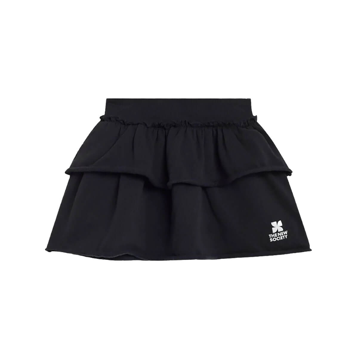 Mini-jupe sportive en coton avec logo en fer forgé et taille élastique pour enfants de 2 à 13 ans