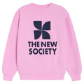 Sweat-shirt ras du cou décontracté en coton pour enfants de 2 à 14 ans, en mousseline lilas avec logo imprimé et coupe décontractée