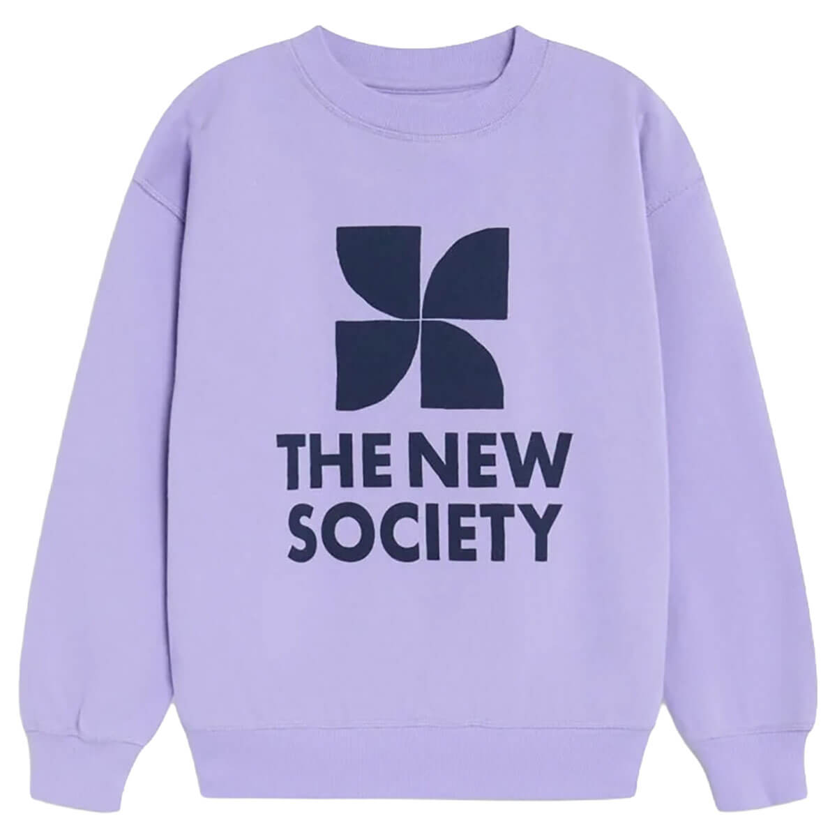 Sweat-shirt ras du cou en coton violet tulipe décontracté à logo avec coupe décontractée pour enfants de 2 à 14 ans