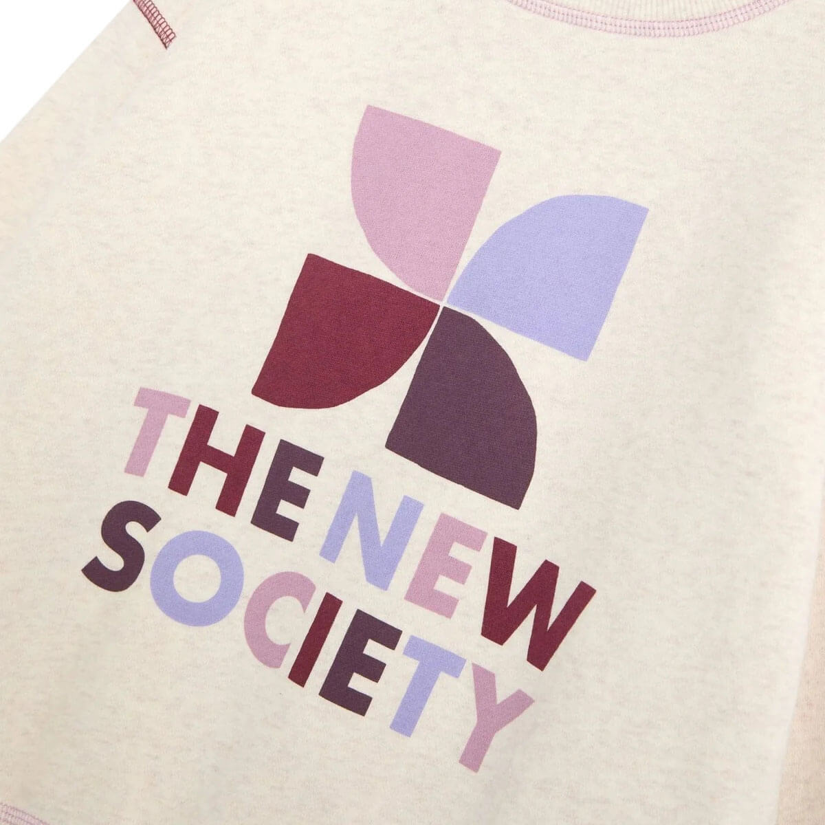 Sweat-shirt ras du cou en coton imprimé mélangé blanc décontracté avec une coupe décontractée pour enfants
