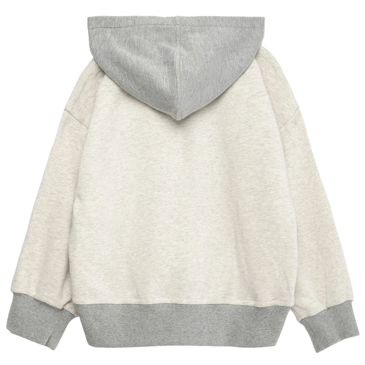 Sweat à capuche en molleton gris chiné décontracté en coton biologique avec poche kangourou pour enfants de 1 à 13 ans