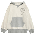 Sweat à capuche en molleton gris chiné décontracté en coton biologique avec poche kangourou pour enfants de 1 à 13 ans