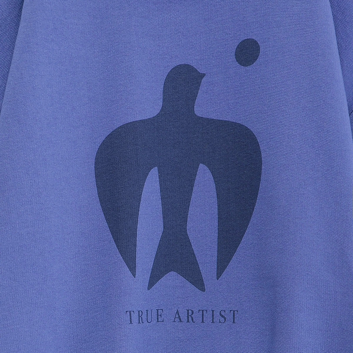 Sweat-shirt décontracté en coton biologique bleu Skipper à imprimé graphique avec épaules tombantes pour enfant de 1 à 13 ans
