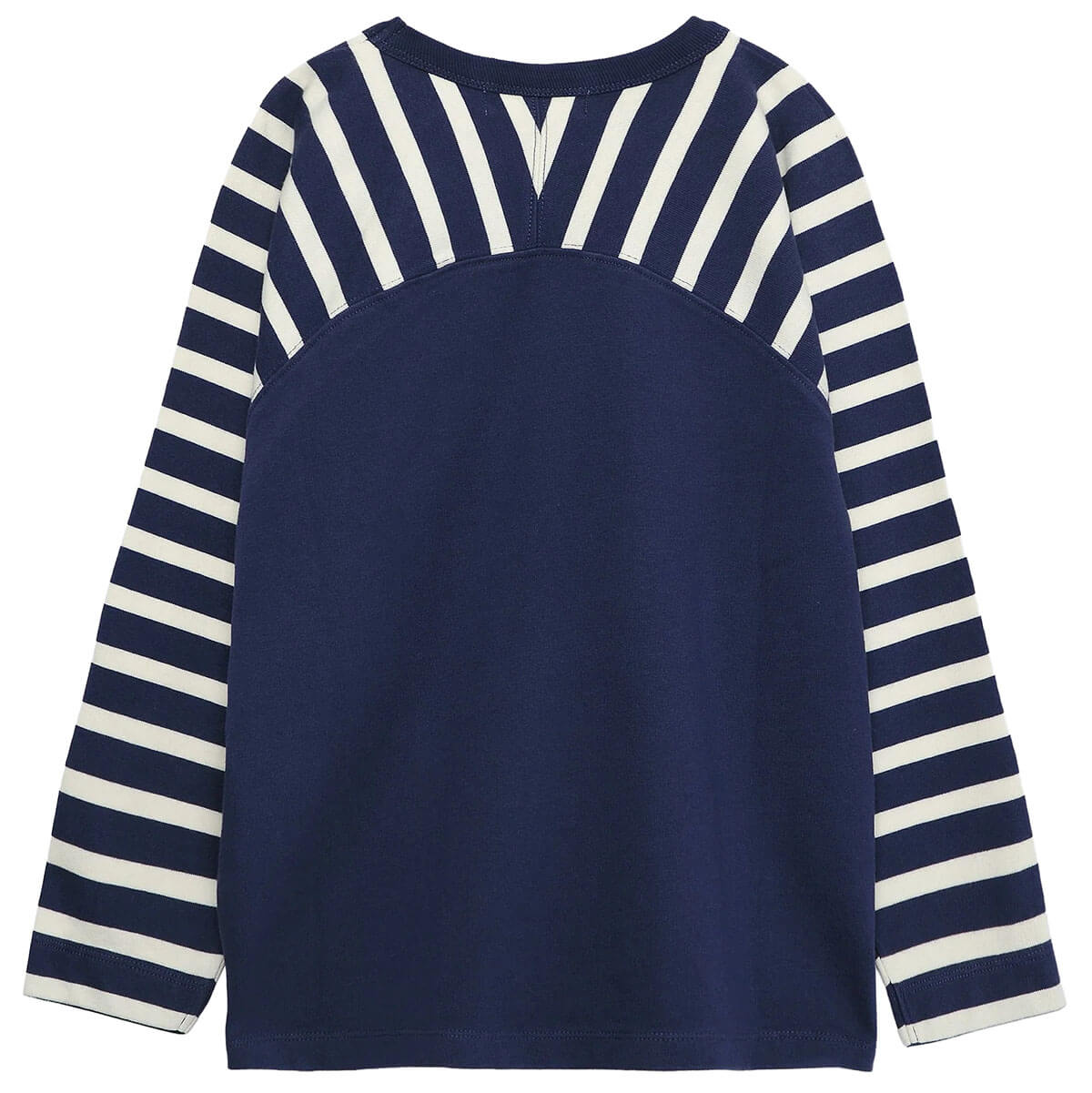 T-shirt ample Skipper bleu en coton biologique imprimé avec col rond et épaules tombantes pour enfants de 1 à 13 ans