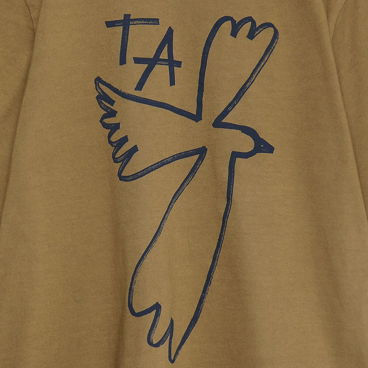 T-shirt ample en coton biologique brun Loutre, avec impression numérotée, coupe carrée et manches courtes, pour enfants de 1 à 13 ans