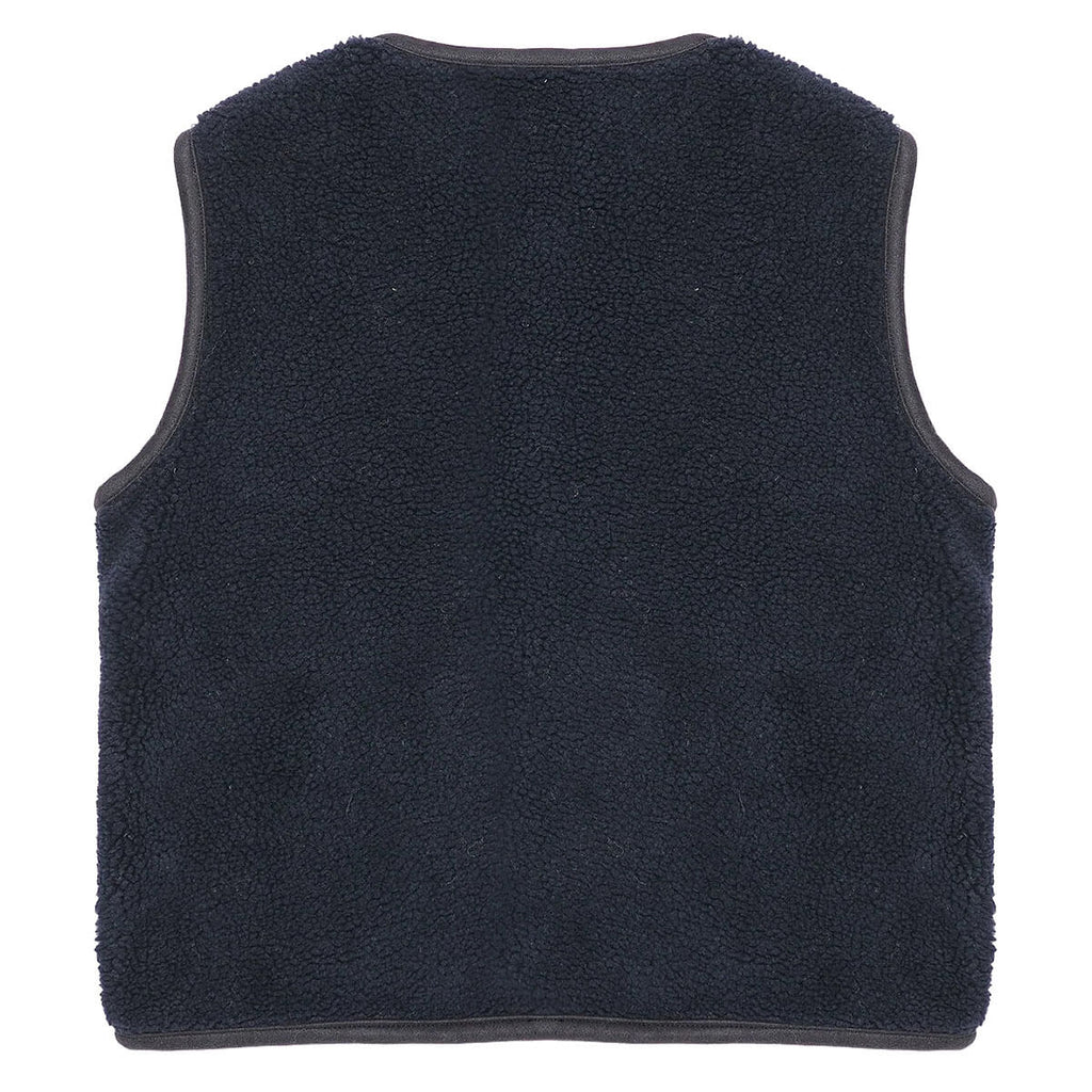 Doudoune sans manches pour enfants de 1 à 13 ans en polyester recyclé, bleu nuit, unie, sportive, légère et chaude