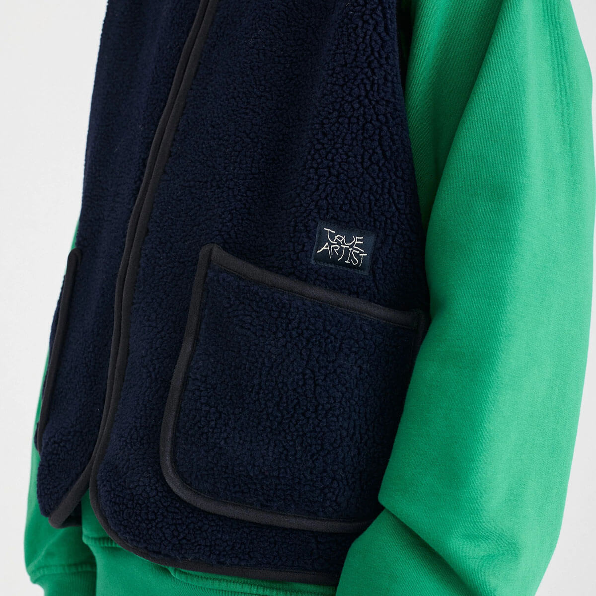 Doudoune sans manches pour enfants de 1 à 13 ans en polyester recyclé, bleu nuit, unie, sportive, légère et chaude