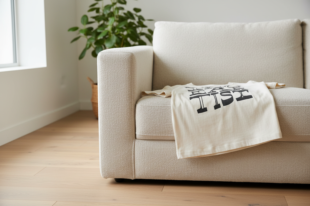 Relaxed Ivory White Graphic-Print T-Shirt Lifestyle